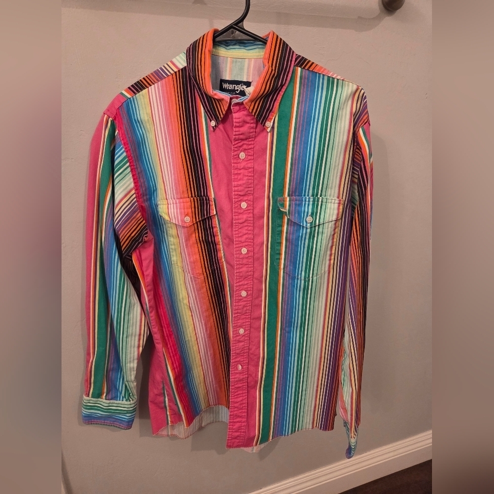 RARE Vintage Wrangler Brushpopper Western Shirt
